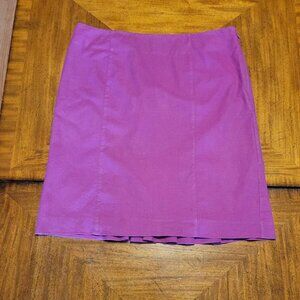 New York & Company Fuchsia Pink Linen Blend Pleated Back Skirt